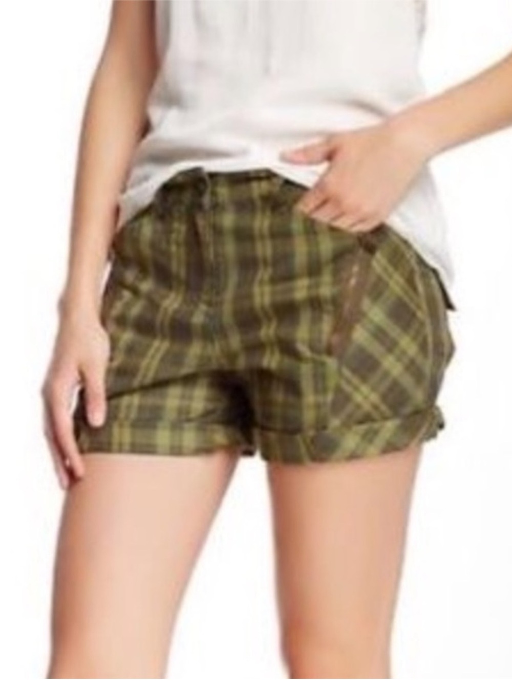 L.A.M.B. Plaid shorts